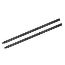 2Pcs Black 17.32x0.6 Inch Metal Microphone Stand Extension Tube 3/8" to 3/8"