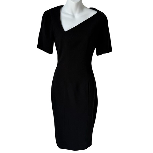 Vestido midi con cuello asimétrico Dress the Population para mujer pequeño negro City Chic