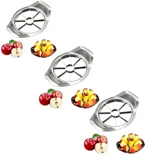 3pcs Stainless Steel Apple/Fruit Wedger & Corer Slicer - 8 Section Slicer