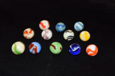 Lot of 12 ALL TOP PICKS Mix West Virginia Swirls Marbles size .625 MINT