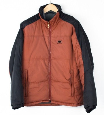 Vintage 00er HELLY HANSEN Herren Puffer Daunenjacke Übermantel Größe S