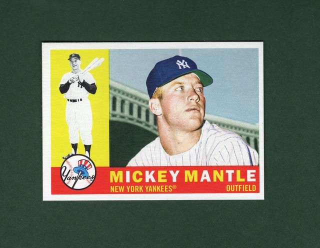 #573 MICKEY MANTLE, Yankees ~ 2010 NSCC Show Retro PROMO 1960 Topps style card