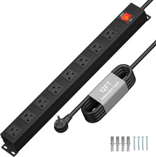 8 Outlet Surge Protector Power Strip 12ft Cord, 2100J Heavy Duty