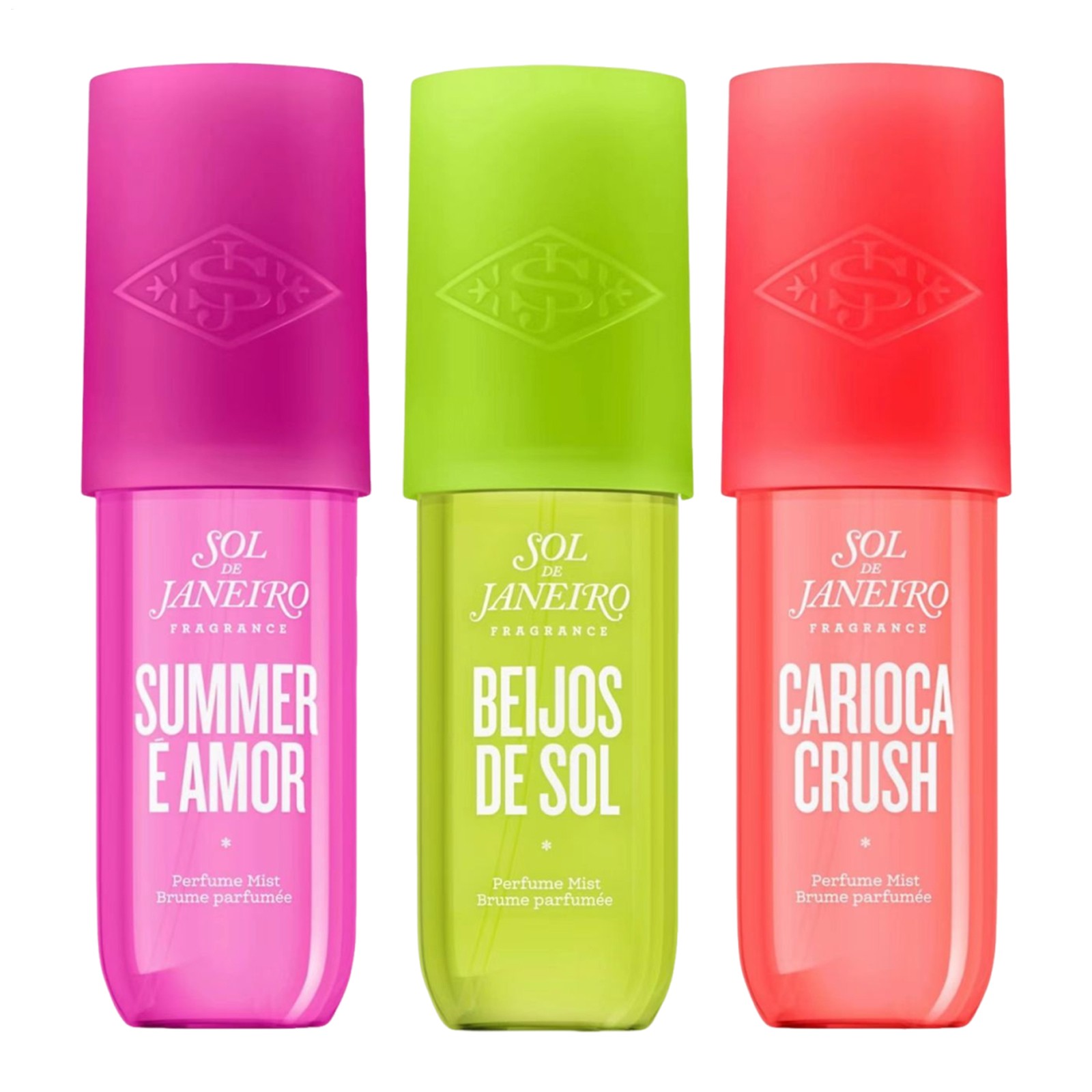 3 Pieces 90ml 3oz Summer Perfume MistTrio AMOR BEIJOS CARIOCA CRUSH Long Lasting