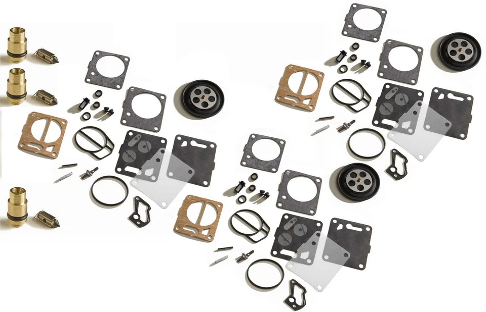 Yamaha GP 1200R GPR 1200 PV Genuino Mikuni Triple Carburador Kit de Reconstrucción y Asiento de Aguja Foto 2 de 2