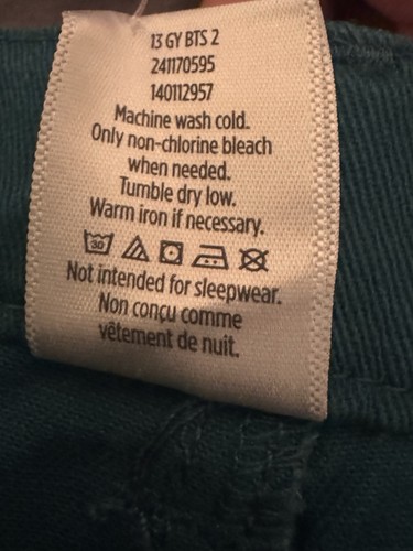 NWT Gymboree Girls Teal Denim Gold-Buttoned Pocket Straight-Leg Dress Pants; 7 - Picture 9 of 9