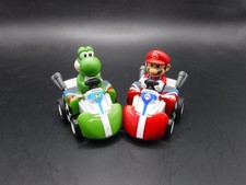 Lot of 2 2009 TOMY Nintendo Mario Kart Pullback Race Car - Mario Yoshi