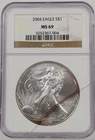 2004 Silver Eagle MS 69 NGC Case is cracked L@@K