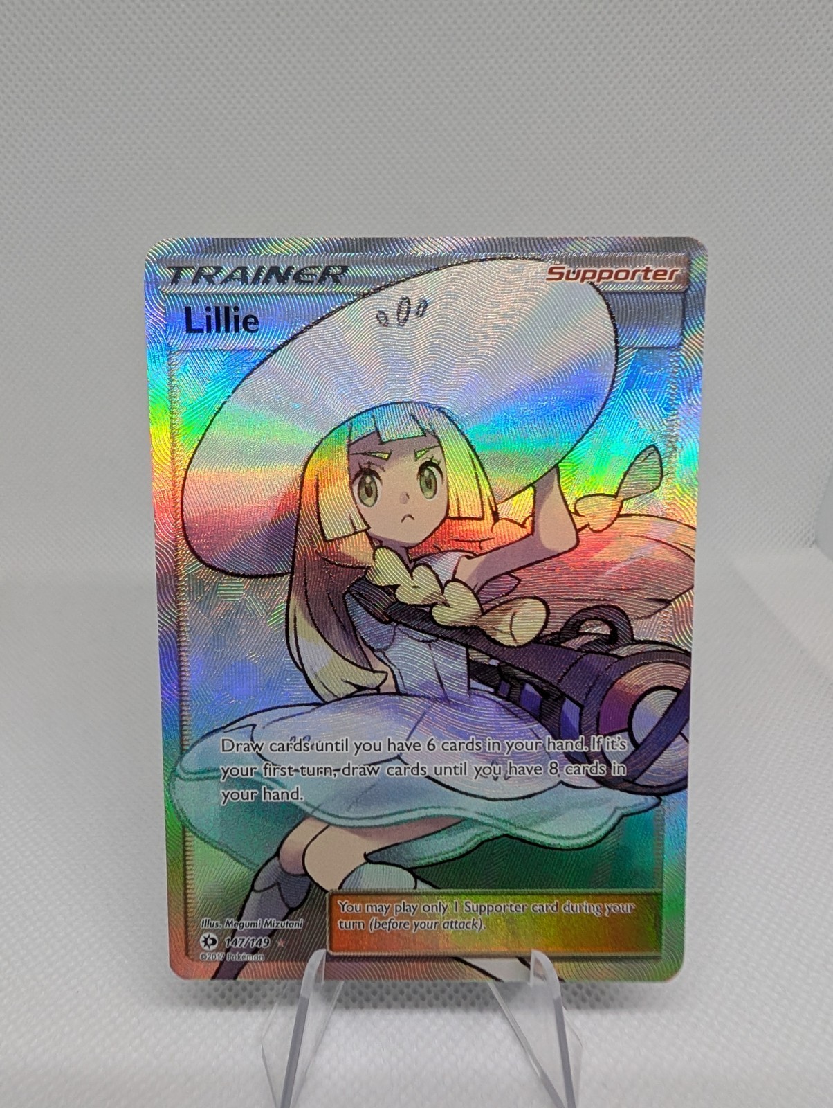 Pokémon TCG Lillie 147/149 SM Base Set Holo Full Art Ultra Rare English 2017: LP