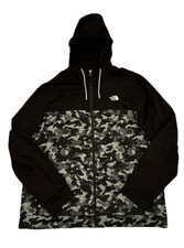 Felpa con cappuccio uomo The North Face logo grande nera mimetica outdoor taglia XL