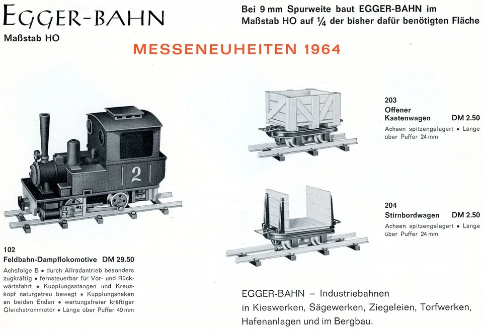 CATÁLOGO EGGER-BAHN 1963 EN ALEMÁN CON ARTÍCULO NUEVO 1964 Y HOJAS DE PRECIOS 1963 Foto 4 de 4