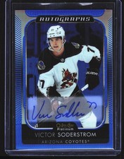 2021-22 O-Pee-Chee Platinum #BA-VS Victor Soderstrom Autographs-Blue-Rainbow
