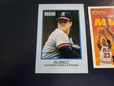 Jim Abbott California Angels 1990 M.V.P. Rookies FULL SIZE ODD