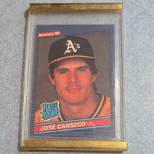Donruss 1986 Rated Rookie Jose Canseco #39 Oakland Athletics Baseball Card. rookie card picture