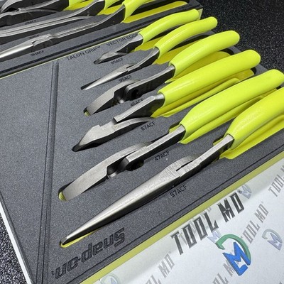 Snap-on Tools USA NEW HI VIZ YELLOW 12-Piece Essential Pliers