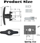 2PCS Truck Cap Locking T-Handle, Camper Shell Accessories, T-Handle Latch with K