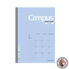 NEW Kokuyo 2026 Campus Diary Monthly Block Standard Semi-B5 Snubbull