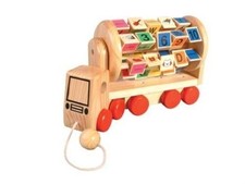 ABC Pull along Truck Wooden Toy  NEW