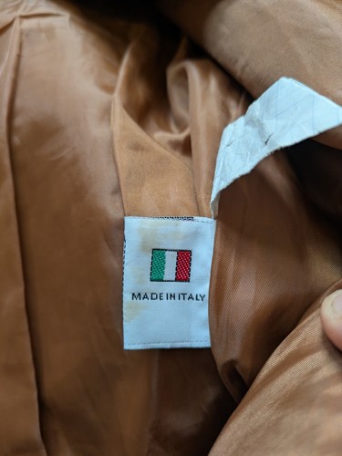 Vintage Vera Pelle Leather Racer Scooter Jacket - Medium, Made In Italy READ - Picture 18 of 24