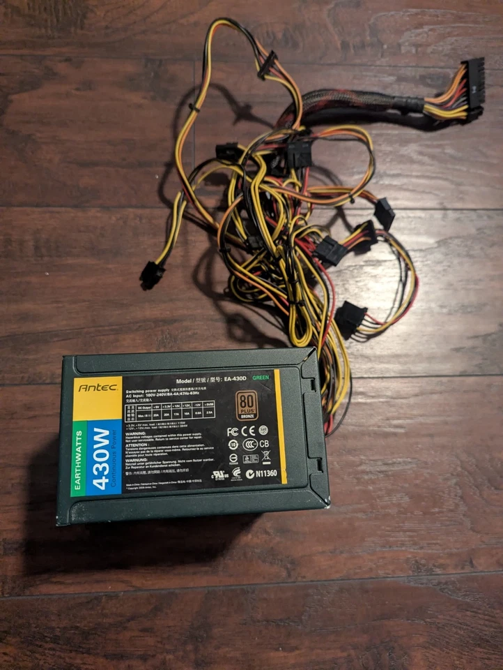 Fuente de alimentación conmutada Antec Green ATX 80 Plus bronce 430W para PC - EA-430D Foto 2 de 4