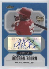 2007 Topps Finest Blue Refractor 100/299 Michael Bourn #155 Auto sh7