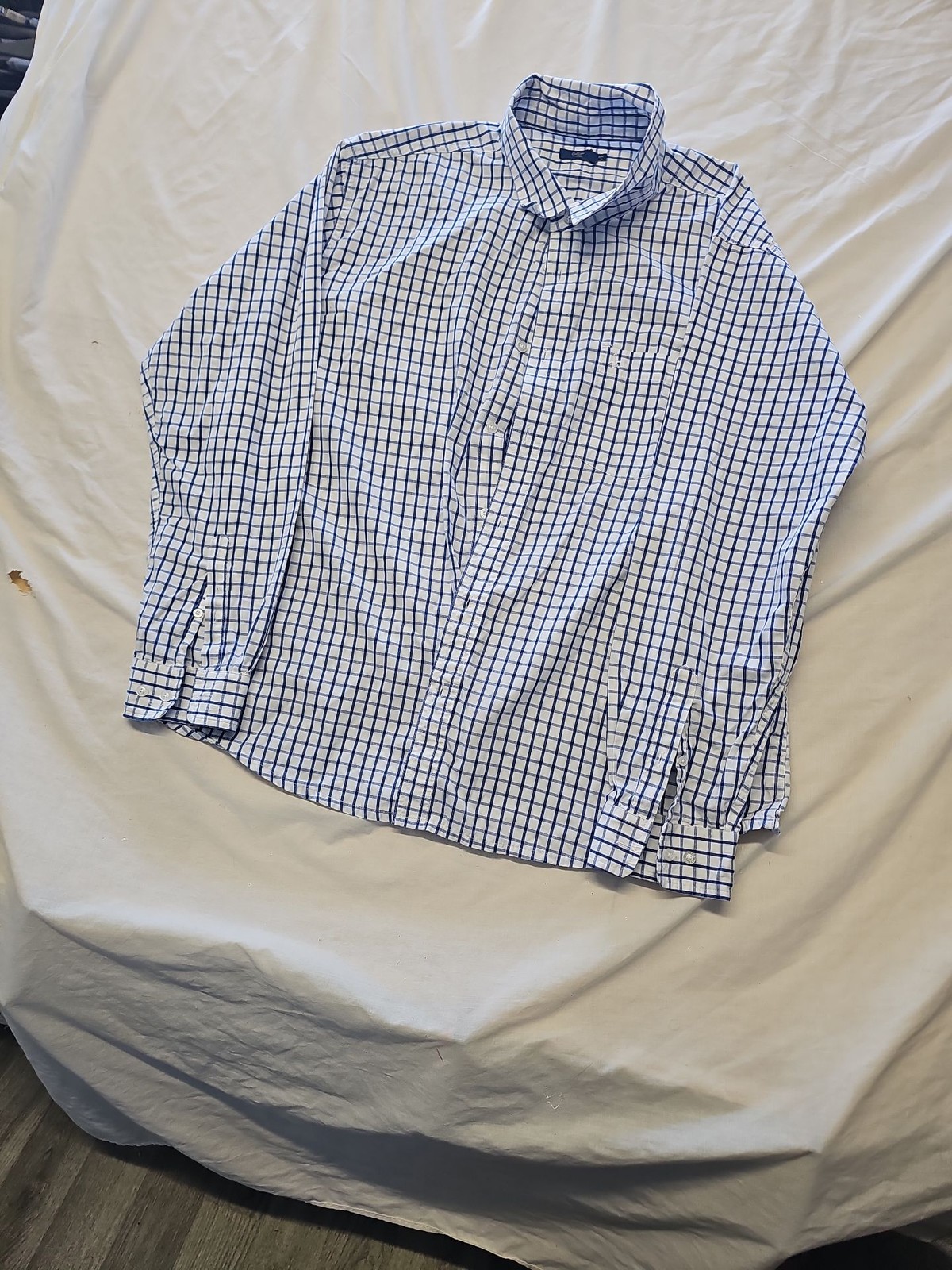 Cotton Traders Blue Check Long Sleeve Shirt - 3XL PP342 image 4