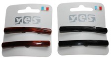 Solida Patentspange Haarspange Haarklemme Haarclips braun schwarz 6 cm x 0,8 cm