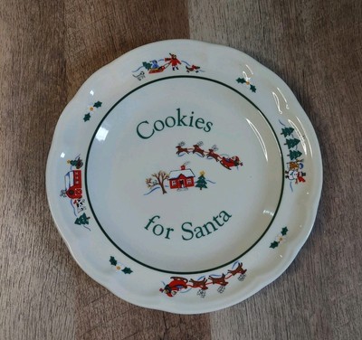 Pfaltzgraff Snow Village Dinner Plate Cookies for Santa
