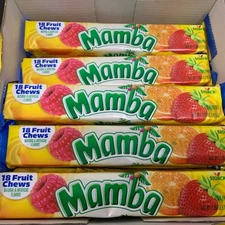 13 Pack MAMBA Fruit Chews Bulk Fruit Chews Candy 18 Piece Per Bar 2.80oz