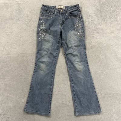 Two Old Bags Jeans Women 31 Waist Bootcut Blue Denim Western Y2K Vtg Floral