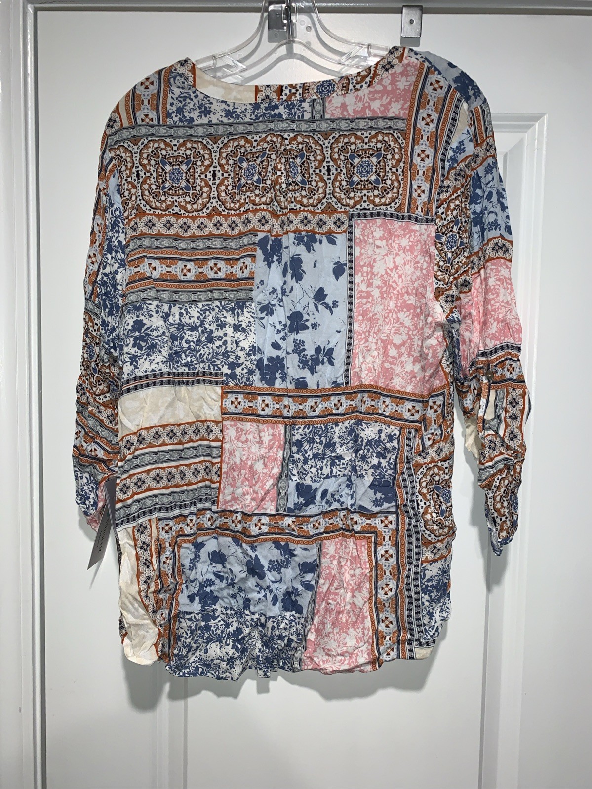 Daniel Rainn Gilligan Pintuck Top, Women’s XL, Blouse, Floral, Brand New W/Tag