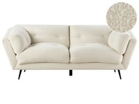 Modernes Sofa Aus Bouclé Weiß 3Er Sitzer Lenvik