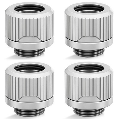 EKWB EK-Quantum Torque HDC-12  12mm OD Compression Fitting, Satin Titanium - 4PK