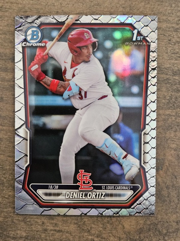 2026 Bowman Deniel Ortiz BCP-22 1st Reptilian Refractor St Louis Cardinals