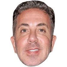 Charles Sophy Stubble Celebrity Mask, Flat Card Face, Fancy Dress Mask