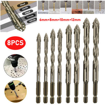 Quad Edge Sawtooth Drill Bit,High Strength 4 Flute Serrated Eccentric Drill Bit