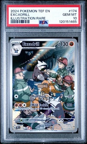 Pokemon Excadrill Temporal Forces Illustration Rare #174 PSA 10 Gem Mint
