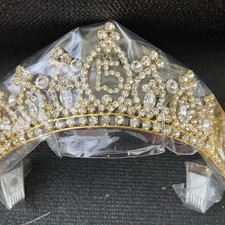 Gold Quincea era Tiara