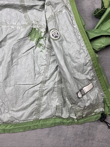 REI- Kid Rain/windbreaker Jacket- Green Zip Away Hood-kids Youth8/10 - Picture 10 of 11