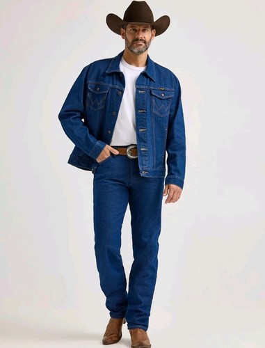 Herren Rigid Wrangler Cowboy Schnitt 13MWZ Original Passform Jeans Indigo Pro Rodeo 36X31 - Bild 11 von 14
