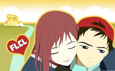 Anime flcl anime girls boys heart women men closed Playmat Gaming Mat Desk Game