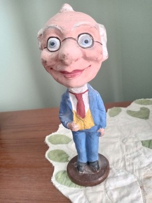 8 Inch Foxy Grandpa Bobble Head Comic Character Doll Figurine Paper Mache