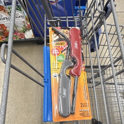 BIC Flexible Long Reach Utility Lighter 2 Pack Red & Gray Plastic Metal
