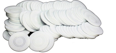 White Poker Chips/100-Bg