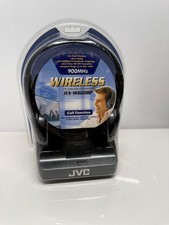 JVC Wireless Headphones HA-W600RF 900MHz FM Cordless On Ear Charging Dock Stand