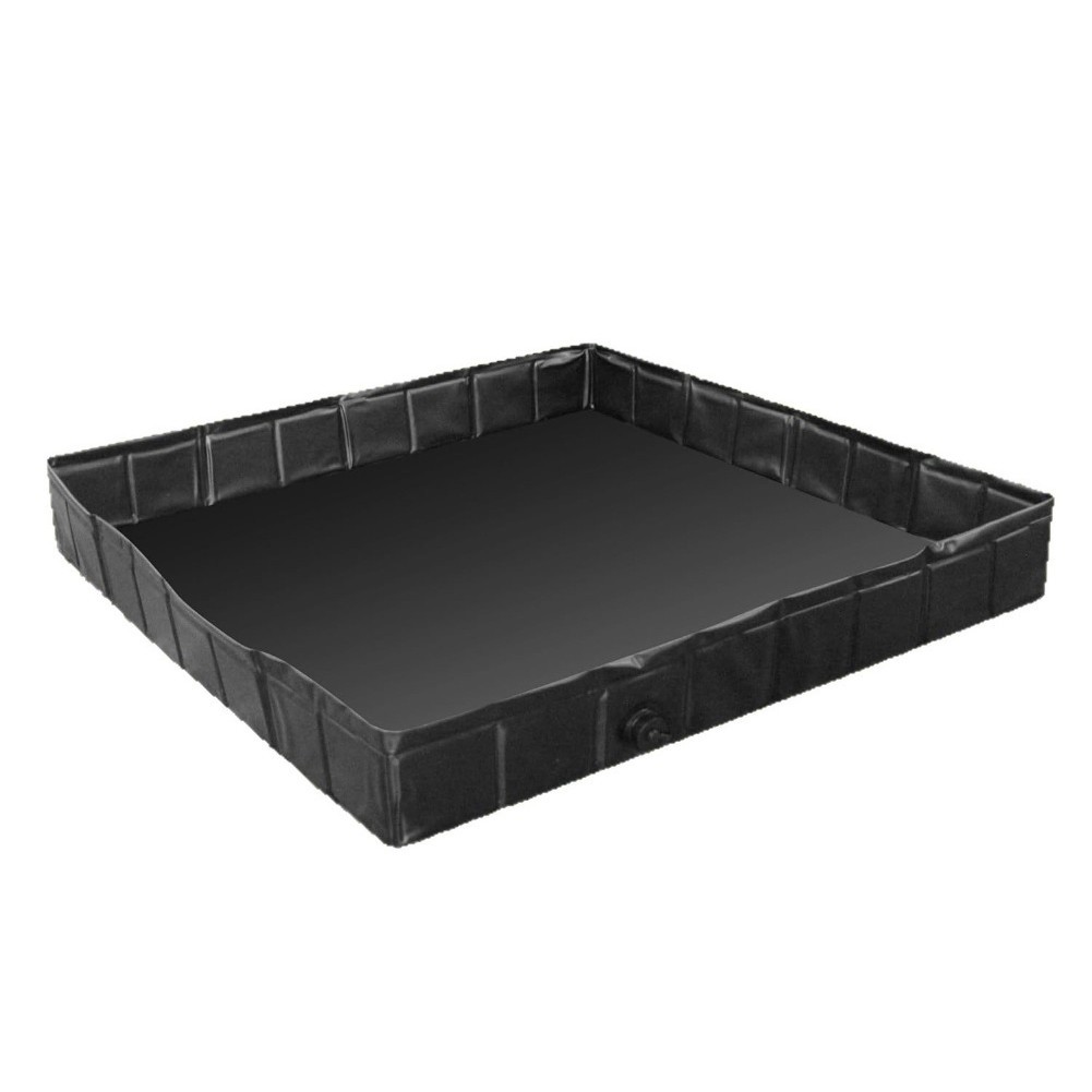 Base de ducha plegable bandeja portátil con manguera de drenaje tamaño grande para uso en exteriores