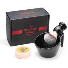 Anbbas Shaving Brush with Synthetic Badger Bristles Wood Handle,Melamine POP ...
