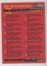 1997-98 Upper Deck Collector's Choice Checklist Checklist Cards 361-400 #400 0q3