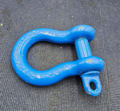 Campbell WLL 13-1/2 T 1-3/8in Steel Screw Pin Shackle Blue