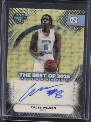 2025-26 Bowman Best U Caleb Wilson Best of 2025 Superfractor Auto 1/1 UNC